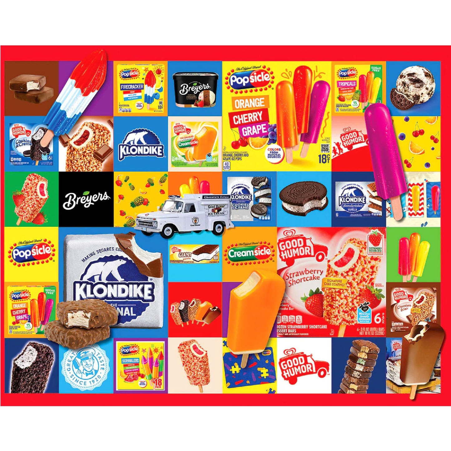 White Mountain 1000 Piece Jigsaw Puzzle Vintage Food, Favorite Ice Creams