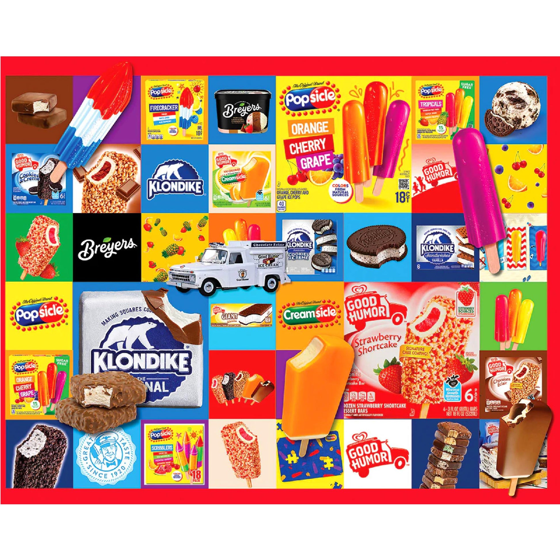 White Mountain 1000 Piece Jigsaw Puzzle Vintage Food, Favorite Ice Creams