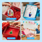 Auihiay 198 Pieces Shrink Plastic Kit Includes 20 Sheets Shrink Papers, Hole Punch, Keychain Accessories and Pencils for Shrink Art and DIY Keychain