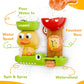 iPlay, iLearn Bath Toy for Toddlers 1-3, Baby Waterfall Duck Bathtub Toy W/ Suction Cup, Kid Bath Tub Shower Playset, Infant Bathtime Fun Birthday