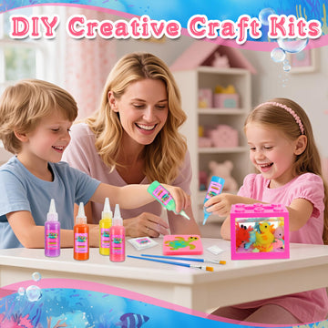 MDINGTD Magic Water Elf Toy Kit: DIY Squishy Toys Art Crafts Kits with 12 Gels and 12 Molds, Make Your Own Creative Toys Party Favors Christmas