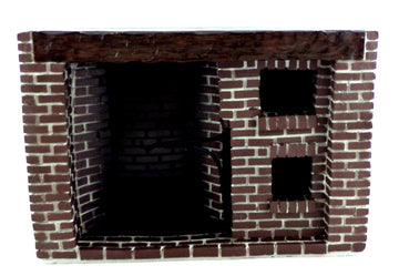 Town Square Miniatures Colonial Fieldstone Walk in Fireplace