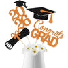 Orange Black Graduation Centerpieces for Tables 2026 Graduation Decorations Class of 2026 Graduation Table Decorations Graduation Party Centerpieces