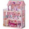 ROBUD Wooden Dollhouse, Doll House Playset with 24-pcs Exquisite Accessories, Working Elevator, Gift for Ages 3+