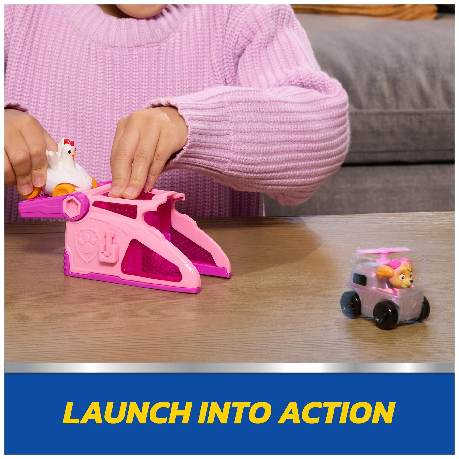 Paw Patrol Skye Pup Squad Launchers with Chickaletta 2-Pack Toy Vehicles