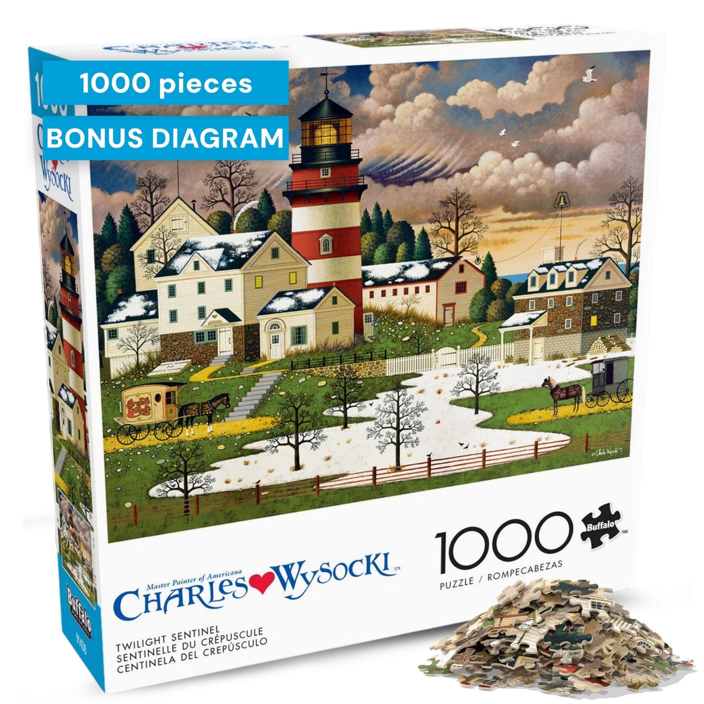 Buffalo Games - Charles Wysocki Twilight - 1000 Piece Puzzle for Adults