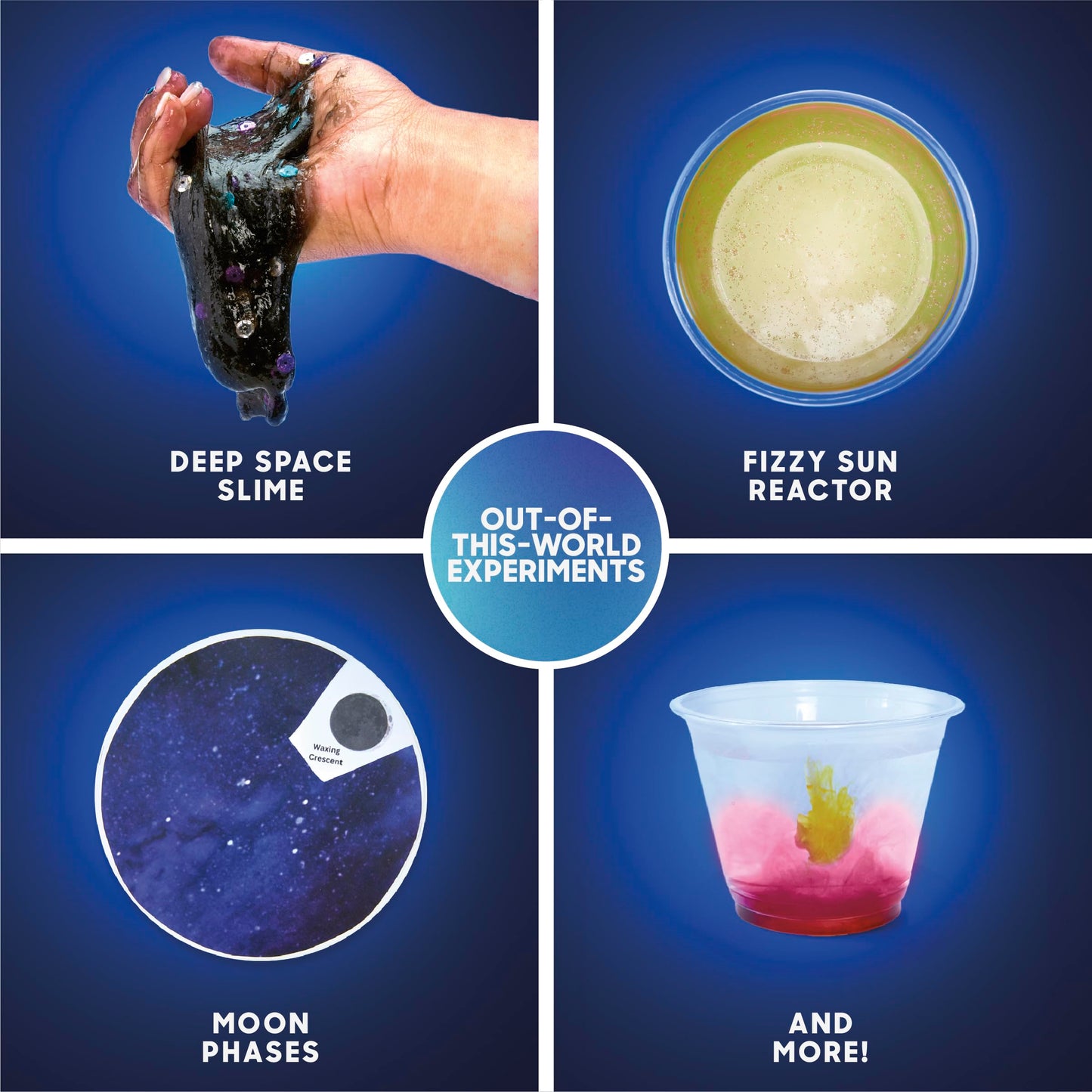 Discovery™ Galactic Space Science Kit - 61 Experiment STEM Lab for Kids| Astronomy & Chemistry Activity Set| Includes DIY Telescope, Crystals, Slime