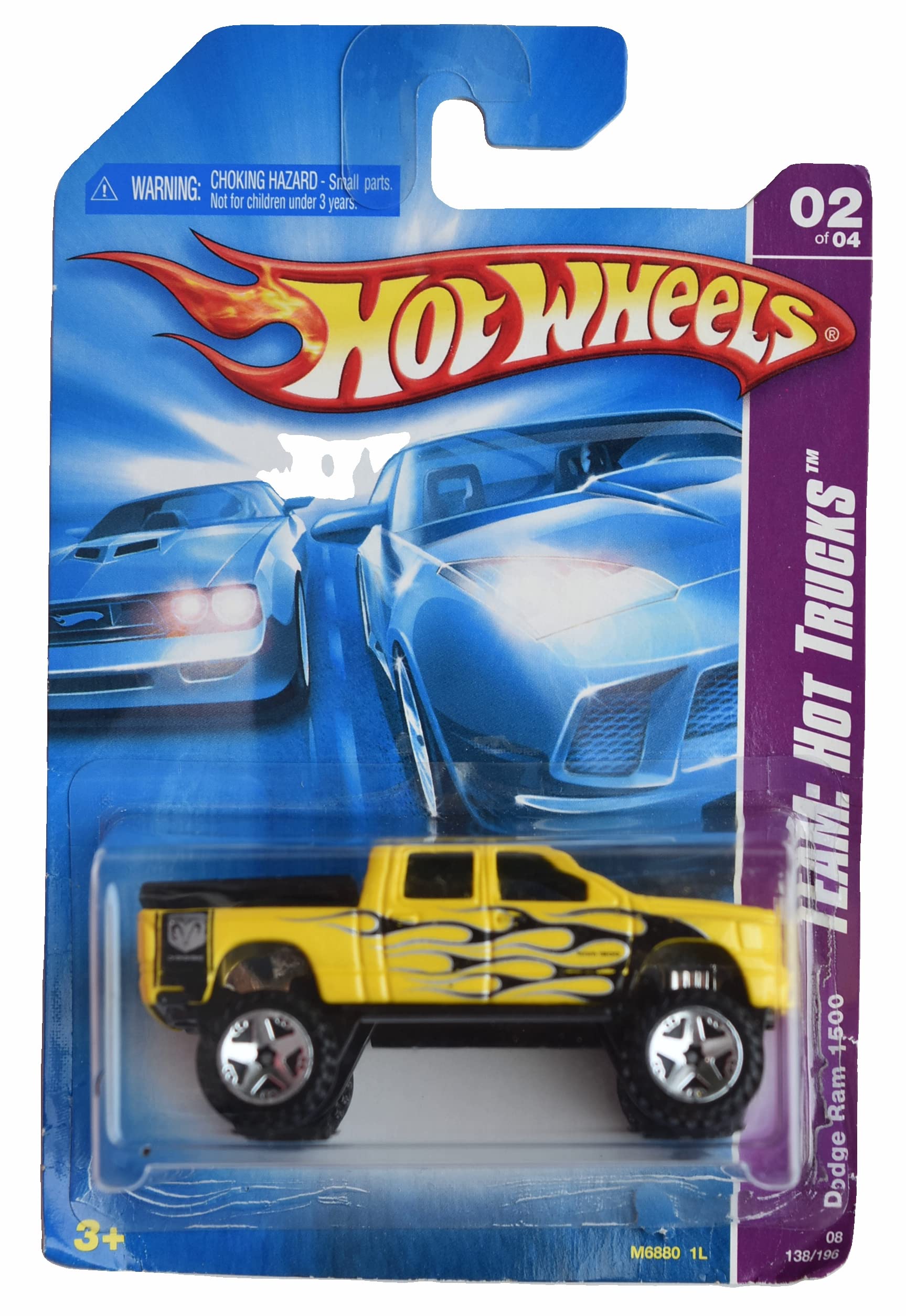 Hot Wheels Dodge Ram 1500 Truck, 1:64 Scale Die-cast, Yellow, Kid, Unisex, Ages 3+