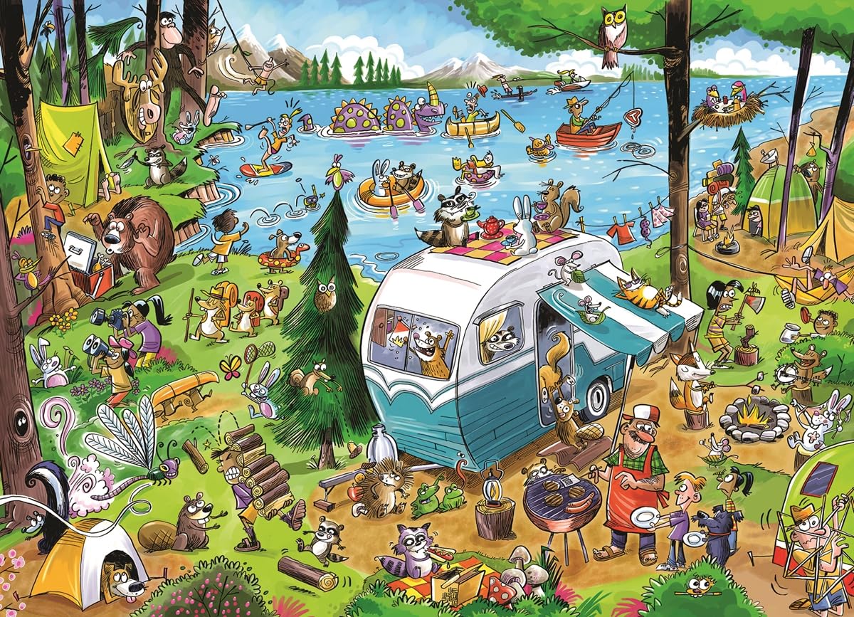 Cobble Hill 1000 Piece Puzzle - DoodleTown: Call of the Wild - Sample Poster Included