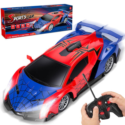 JolliBrix Spider Remote Control Car for Kids, RC Cars for Boys Kids 1:18 Electric Vehicle Toy Car Hobby Racing Car Toys with Lights & Controller