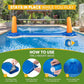 KIDDITOY ㅤ 118" Pool Volleyball Set - Inflatable Volleyball Court with 2 Weight Bags, Upgraded PVC Ball & Pump - Fun Pool Games for Adults & Family |
