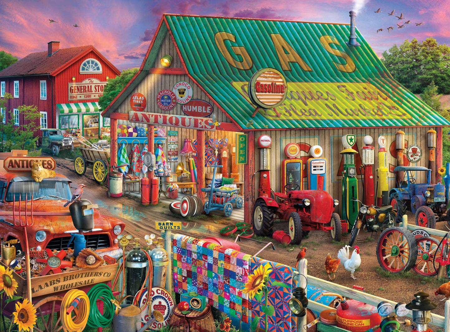 Buffalo Games - Eduard- Antique Market - 1000 Piece Jigsaw Puzzle For Adults -Challenging Puzzle Perfect for Game Nights - Finished Size is 26.75 x
