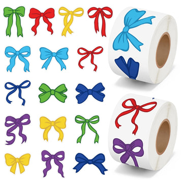 5wsech Colorful Bow Stickers - 1000Pcs Inspirational Party Favors for Kids