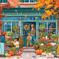 Boardwalk Flower Shop 1000 Piece Jigsaw Puzzle Autumn Floral Market Puzzles with Premium Box, Gift for Adults and Family 19"x26"