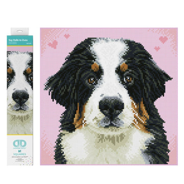 DIAMOND DOTZ Say Hello to Zuzu Dog Diamond Painting Kits for Adults - Diamond Art Kits a Relaxing Creative Craft Kit with Dotz Gems 11.4"x11.4"