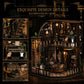 CLICLIET Book Nook, DIY Book Nook Kits for Adults, 3D Wooden Dollhouse Puzzle Craft Kits, Model Miniature House Kit with LED Light, Gift for Family