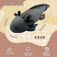 Roqei Axolotl Plush - Soft Grey Axolotl Stuffed Animal, 19 Inch Cute Salamander Plush Pillow, Kawaii Plushie Toy, Birthday Gifts for Kids and Youth