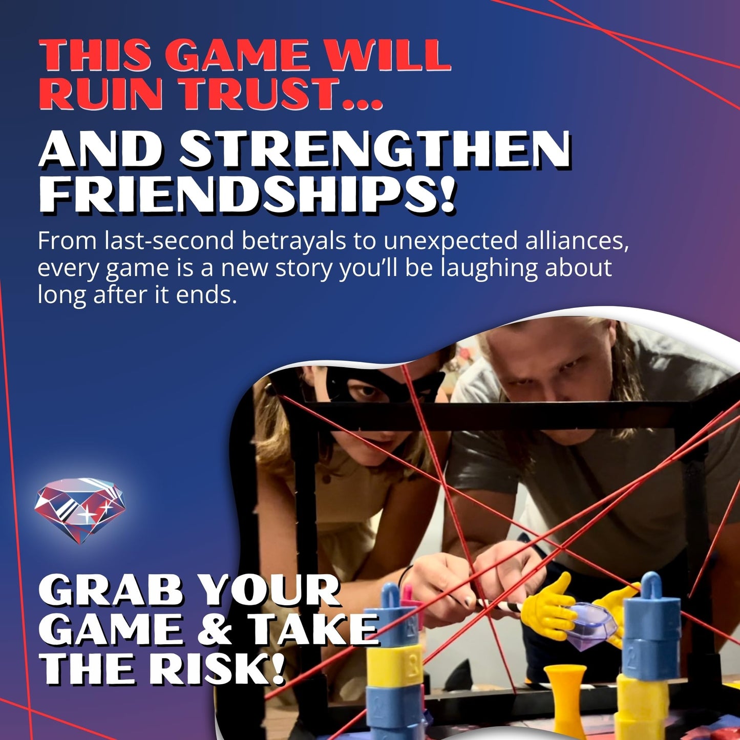 Tiny Laser Heist - Hilarious 3D Heist Game, Outsmart & Negotiate for the Loot, Fun Cooperative Board Game for Ages 12+, Perfect for Game Nights