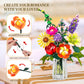 IKIDSUN Flowers Bouquet Building Sets, Artificial Flower Plants for Botanical Collection and Decorative Home, for Girls Women Adults Ages 6+, Birthday