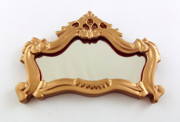 Aztec Imports, Inc. Dollhouse Miniature Ornate Antique-Style Mirror - 3.5 x 2.5 inches - Gold - Adult - Indoor - Antique Theme
