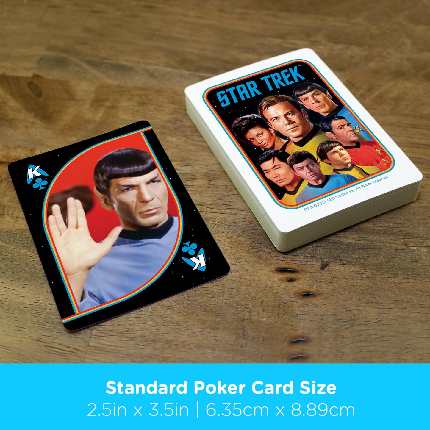 Aquarius Star Trek Original Series Playing Cards Standard Size - Themed Novelty Deck with 52 Unique Sci-Fi Designs - Collectible Merchandise Gift