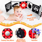 High Contrast Baby Toys for Newborn Infant 0-6 Months Montessori Tummy Time Black and White Sensory Crinkle Toys 0-3 3-6 Months Soft Books Carseat