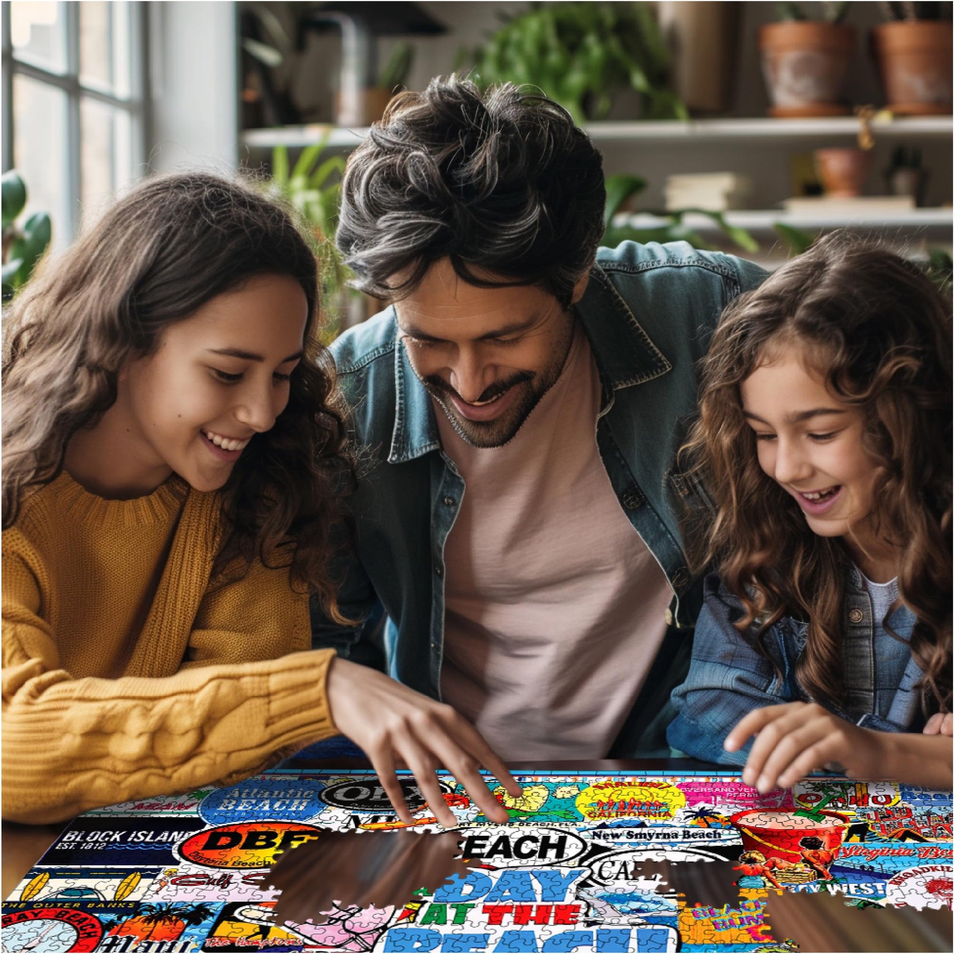 White Mountain 1000 Piece Jigsaw Puzzle Fun Summer, A Day at the Beach