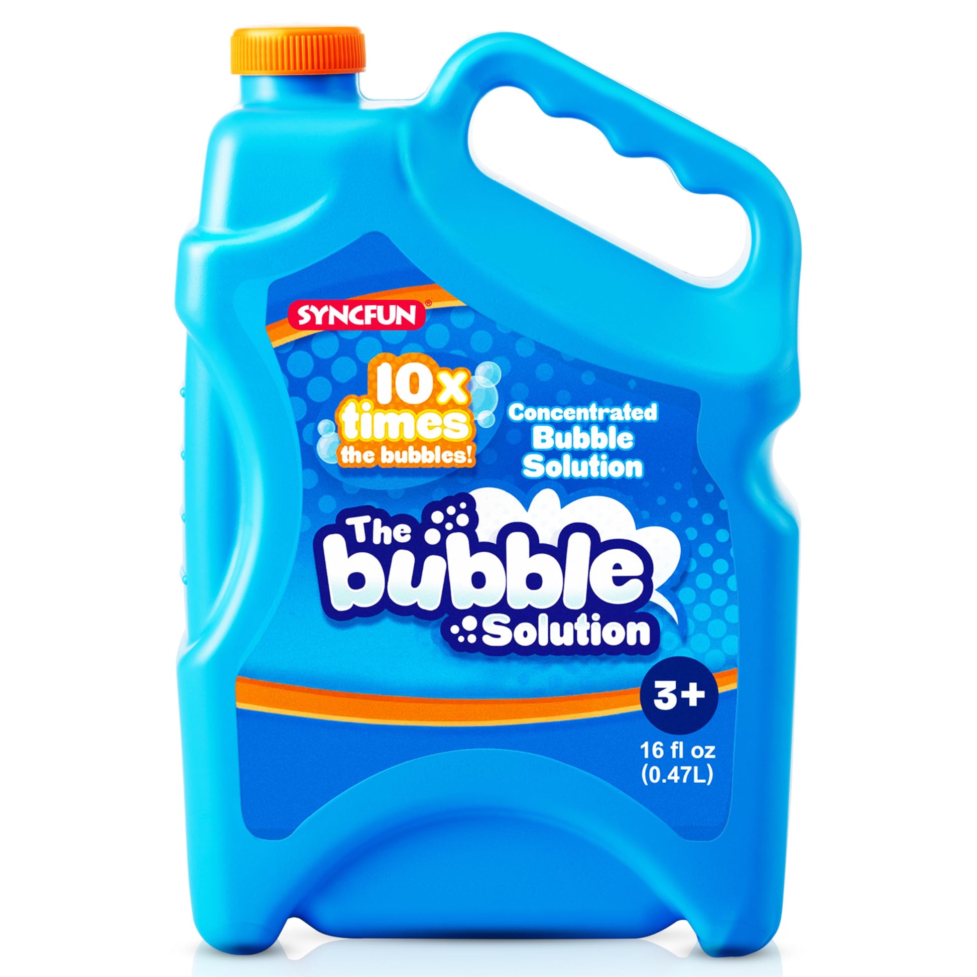 SYNCFUN 16 oz Bubble Solution Refills(Up to 1.25 Gallons), Concentrated Solution for Bubble Machine, Wands, Blower, Easter, Outdoors Activity
