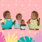 Li'l Woodzeez O'Funnigan Monkey Family, 4 Posable Figures Set, Playsets