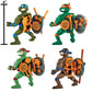 Teenage Mutant Ninja Turtles: Classic 4" Turtles 4-Pack Figure Bundle by Playmates Toys