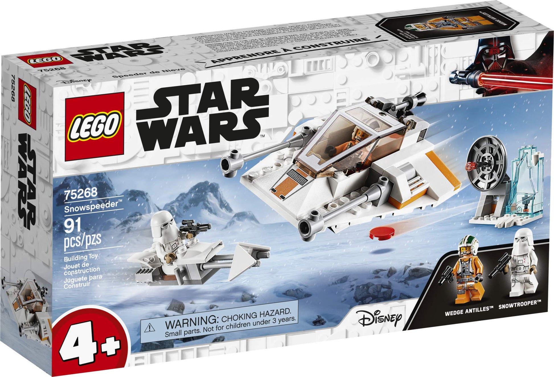 LEGO Star Wars Snowspeeder 75268 Starship Toy Building Kit; Building Toy for Preschool Children Ages 4+ (91 Pieces)