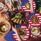 Gatherfun American Flag Patriotic Party Supplies Disposable Napkins and Paper Plates for Veterans Day Election Day 4th of July Independence Day