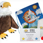 Stuffems Toy Shop Make Your Own Stuffed Animal Liberty the Bald Eagle 16"- No Sew - Kit with Cute Backpack!