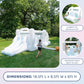 Bounceland Obstacle Dream Bouncer Combo Slides,18.5 ft x 8.5 ft x 6 ft H, Air Blower Included with GFCI, Dual Slides, Obstacle Course, Trendy Neutral