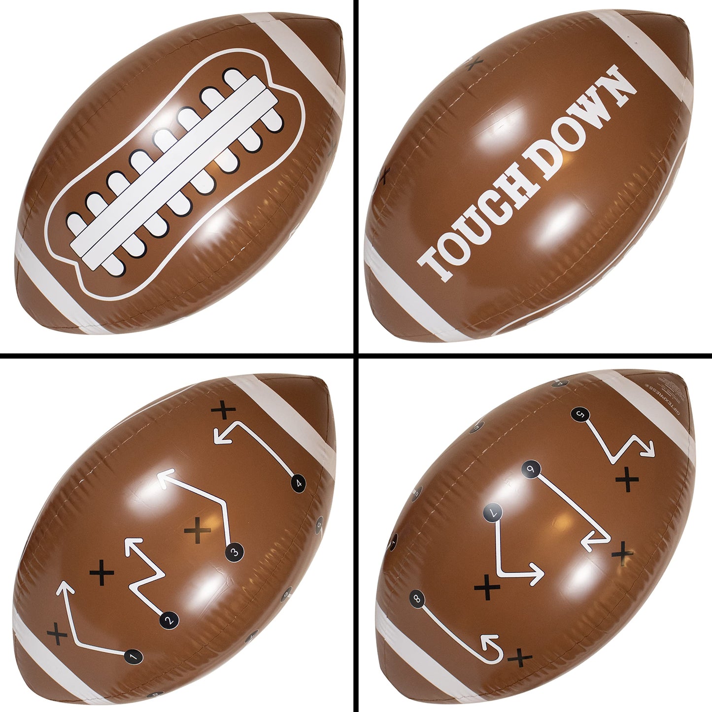 GiftExpress 40" Giant Jumbo Inflatable Football with Tee Set for Football Party, Gameday, American Sport Themed Decorations, Super Fun Football Games