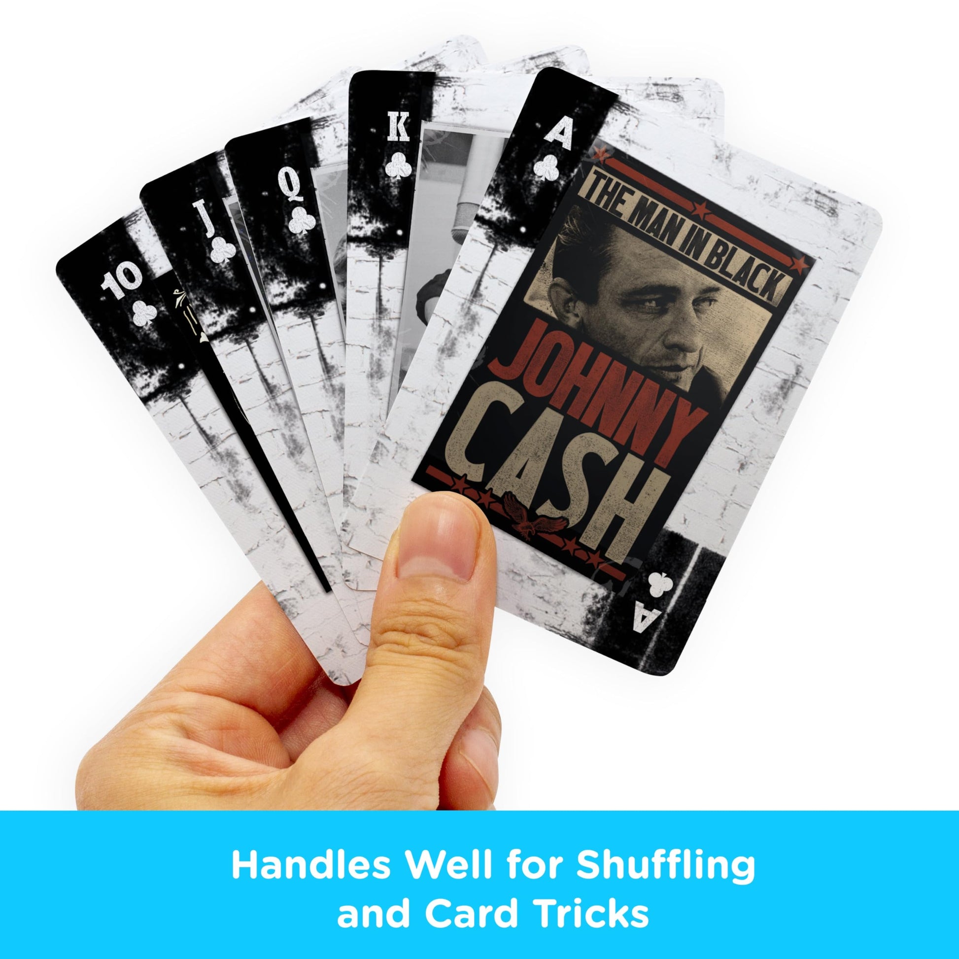 Aquarius Johnny Cash Playing Cards Standard Size - Themed Novelty Deck with 52 Unique Photo Designs - Collectible Merchandise Gift for Teens