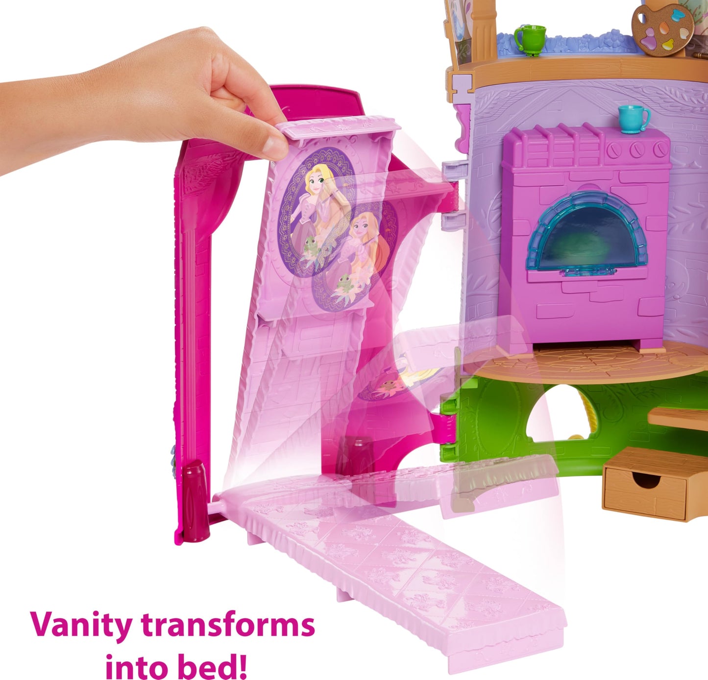 Disney Princess Toys, Rapunzel Posable Doll and Tower Playset with 360 Play, 6 Play Areas and 15 Accessories, Inspired by the Disney Movie