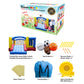 [Upgrade Version] PicassoTiles KC102 12x10 Foot Inflatable Bouncer Jumping Bouncing House, Jump Slide, Dunk Playhouse w/Basketball Rim, 4 Sports