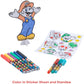 Super Mario Brothers Coloring & Sticker Activity Set for Kids with Travel Carrying Case