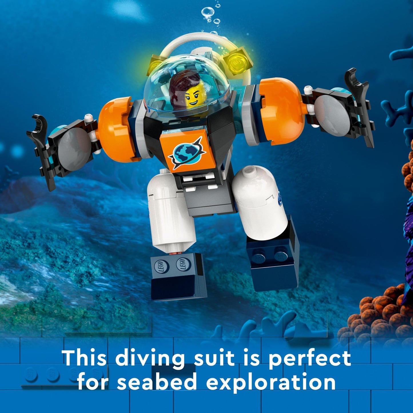 LEGO City Deep-Sea Explorer Submarine 60379 Building Toy Set, Ocean Submarine Playset with Shipwreck Setting, 6 Minifigures and 3 Shark Figures for
