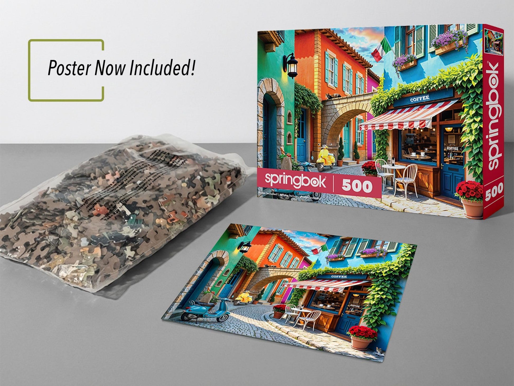 Springbok Streets of Italy 500 Piece Jigsaw Puzzle for Adult