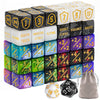 62 PCS MTG Dice Counters Set Keyword Tokens Abilities Life Counter 1/+1 counters Commander Buff Tokens Gold 6 Sided Dice Set for MTG, TCG, Card Games