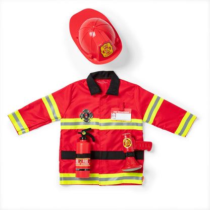 Melissa & Doug Fire Chief Role Play Costume Dress-Up Set (6 pcs)