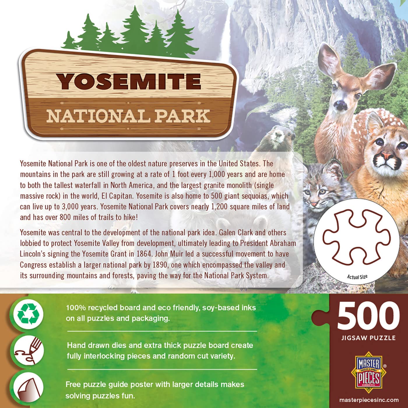 Masterpieces Yosemite National Park Jigsaw Puzzle - 500 Pieces, Nature Theme - Age 14+