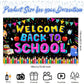 Fomoneyli Welcome Back to School Banner Backdrop, Back to School Decorations for Classroom School, First Day of School Banner Backdrop, Welcome Back
