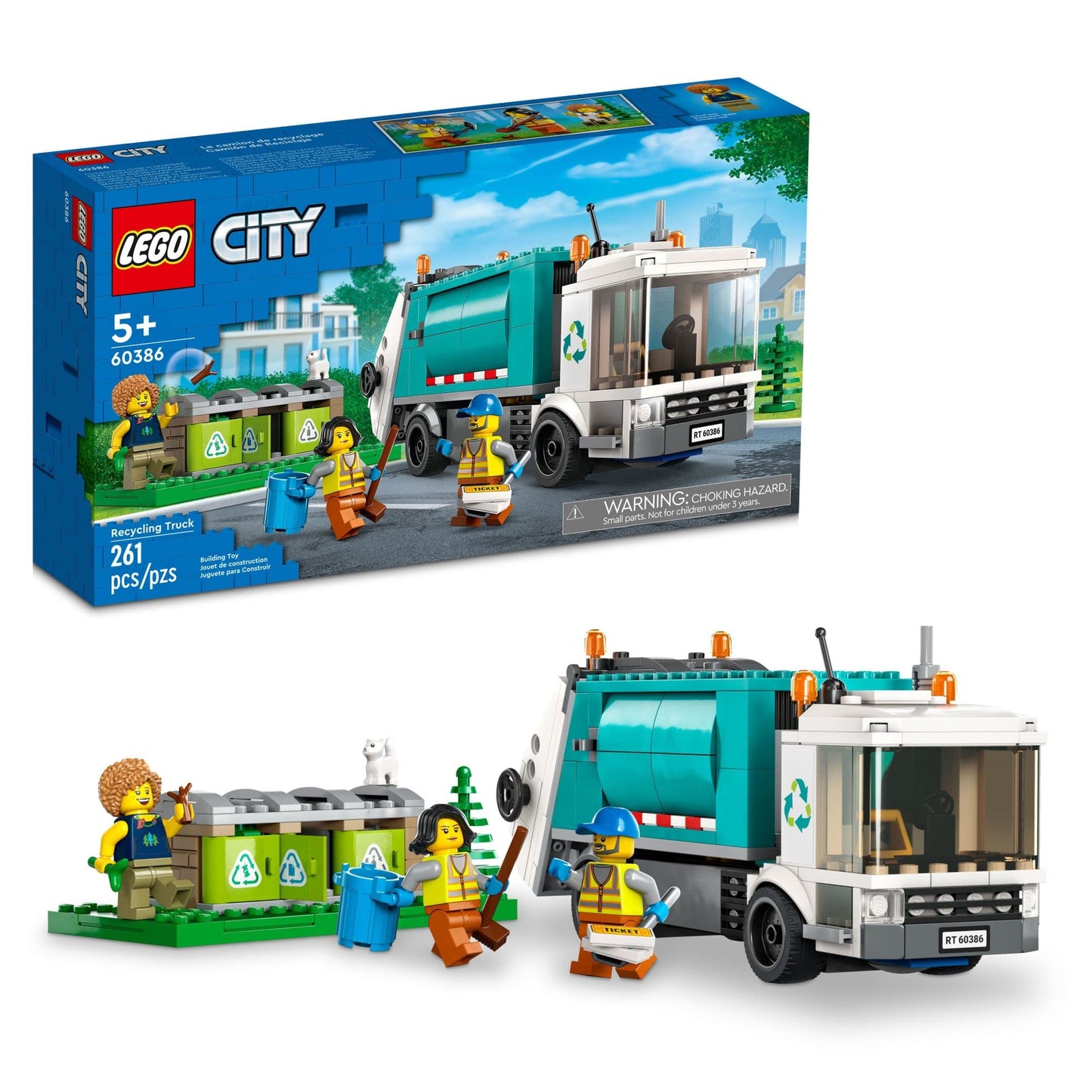 LEGO City Great Vehicles Recycling Car Building Kit with Toy Car, Educational Toys for Kids, Teach You Recycling by Play, Gift for Boys and Girls from