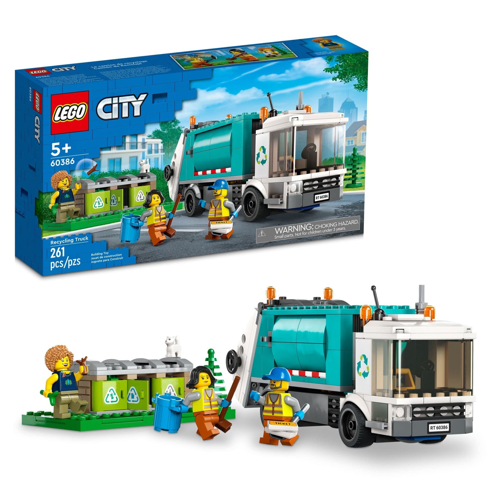 LEGO City Great Vehicles Recycling Car Building Kit with Toy Car, Educational Toys for Kids, Teach You Recycling by Play, Gift for Boys and Girls from