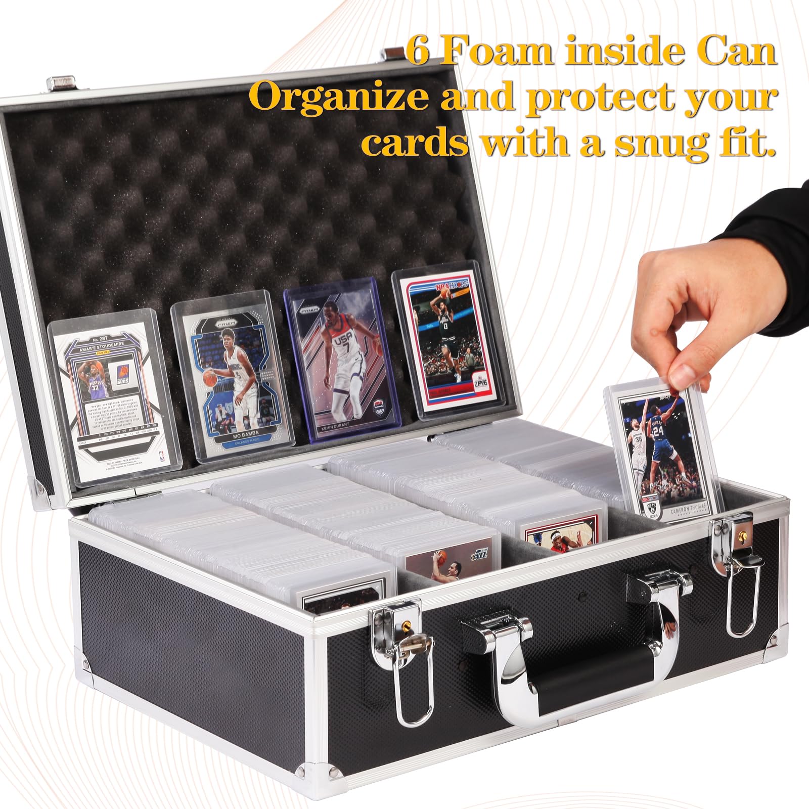 TONYLAIJIANTAO Toploaders Storage Box fits 3" x 4" 35pt Rigid Card, Trading Cards, Sports Cards?Graded Card ? (Holds 500+ Toploaders) (Black)