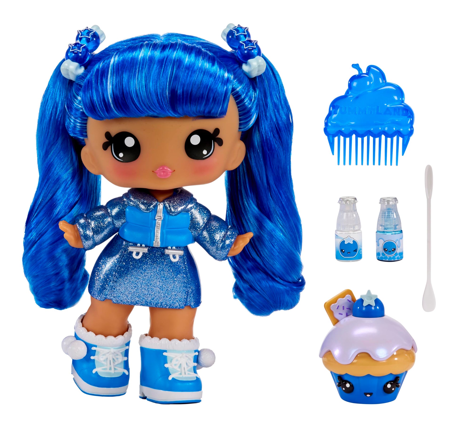 Yummiland Large Doll + Lipgloss Pet- Rory Blueberry, Age 4+