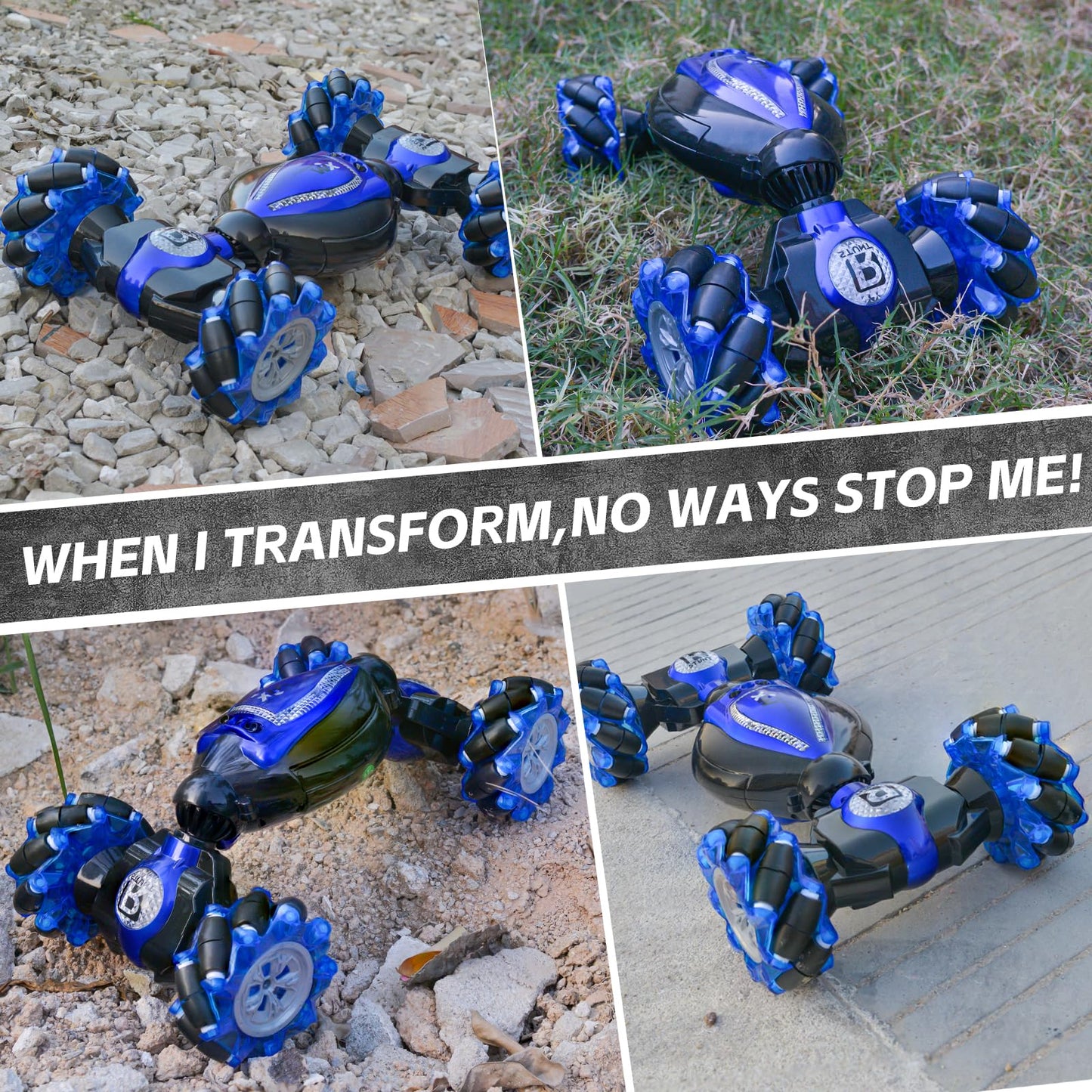 Remote Control Car for Boys 8-12, Gesture & Hand Motion Control RC Car, 360° Spins & Drifting Stunt, All-Terrain 4WD Off-Road, Indoor & Outdoor Toys